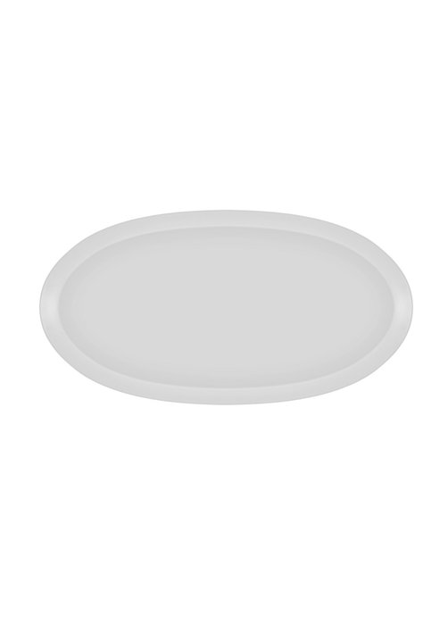 Hermia Fuente de Porcelana CTT0024 Blanca, 22 x 43 cm de tamaño de plato para servir.